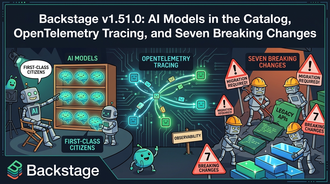 Backstage v1.51.0: AI Models in the Catalog, OpenTelemetry Tracing, and Seven Breaking Changes