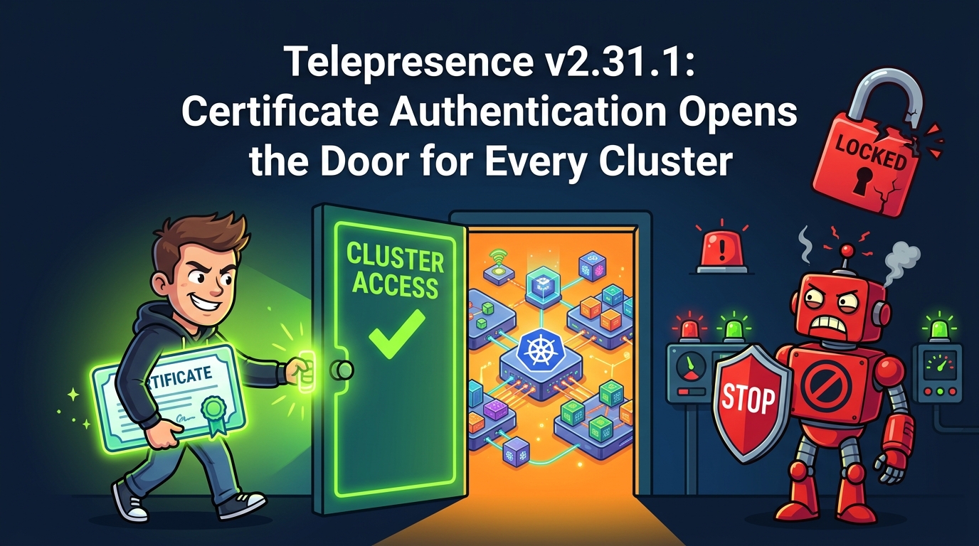 Telepresence v2.31.1: Certificate Authentication Opens the Door for Every Cluster